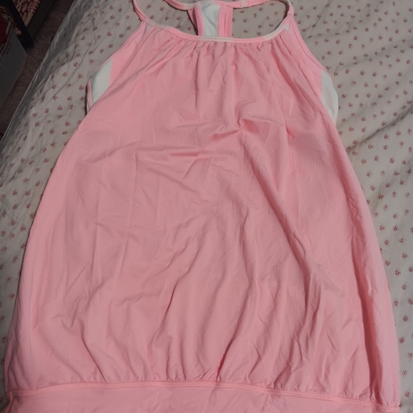 lululemon athletica Other - Lululemon Pink Striped Sports Bra Wirh Tank Size 6
